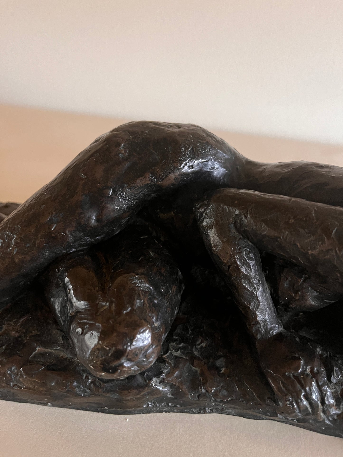 Plaster Sculpture of Resting Nude