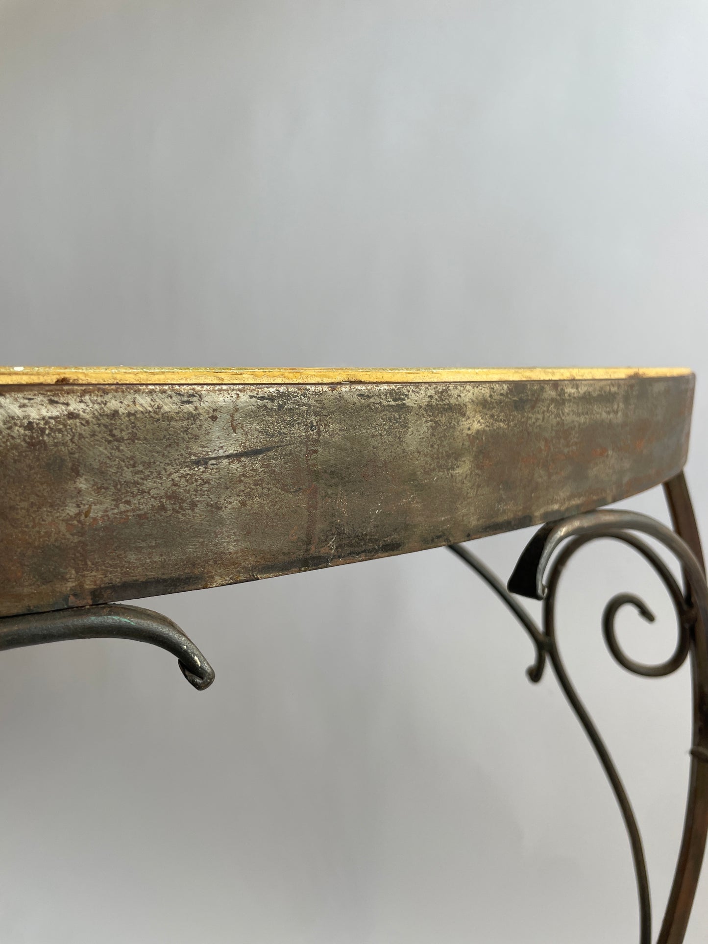 Vintage Faux Onyx Console Table