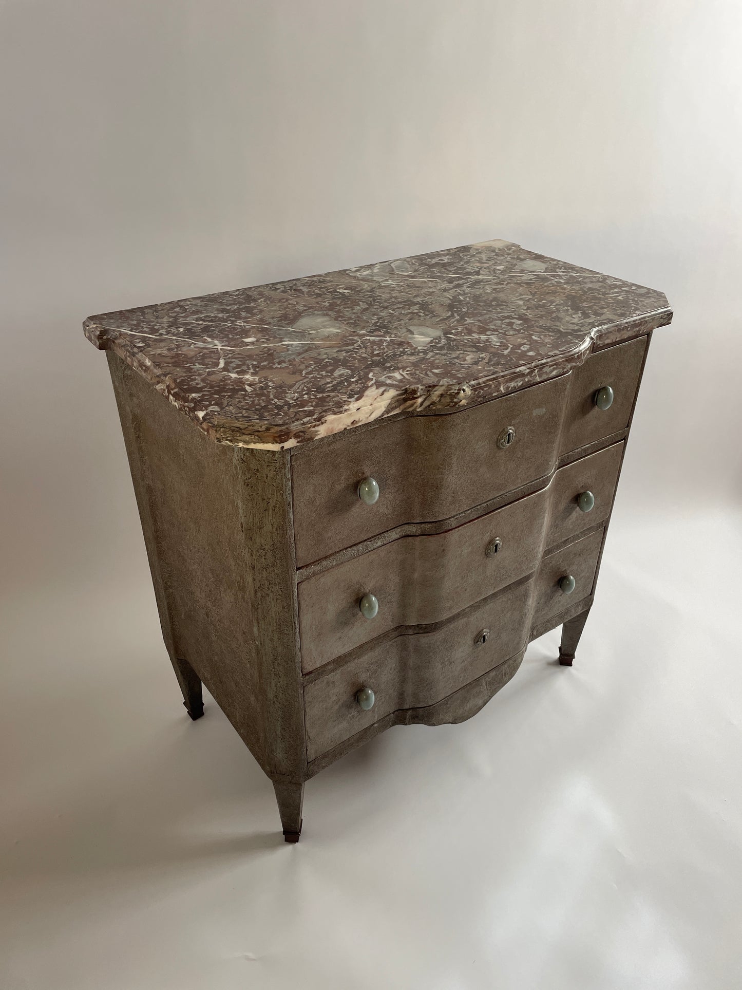 19th Century French Marble Topped Chest