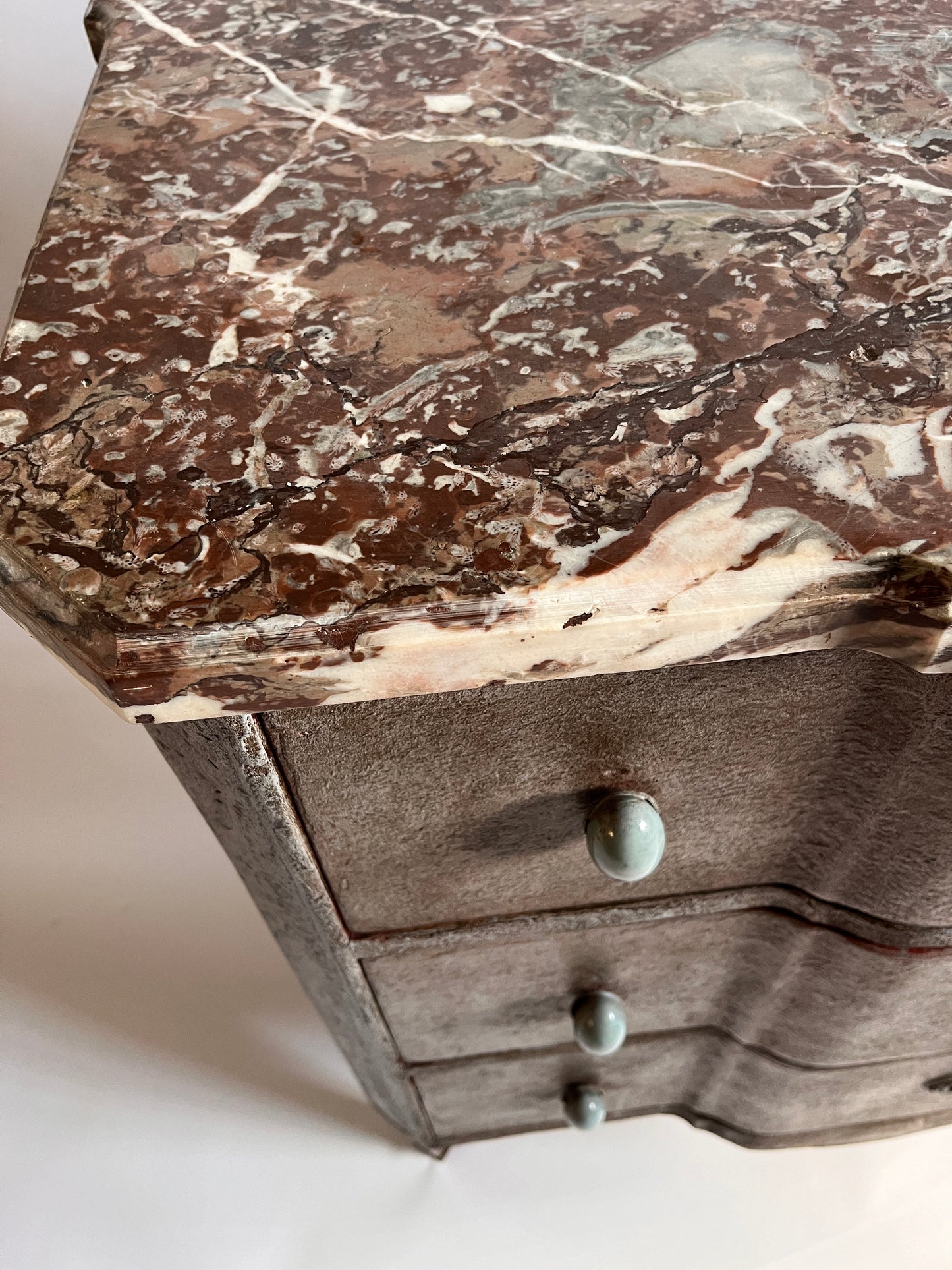 19th Century French Marble Topped Chest