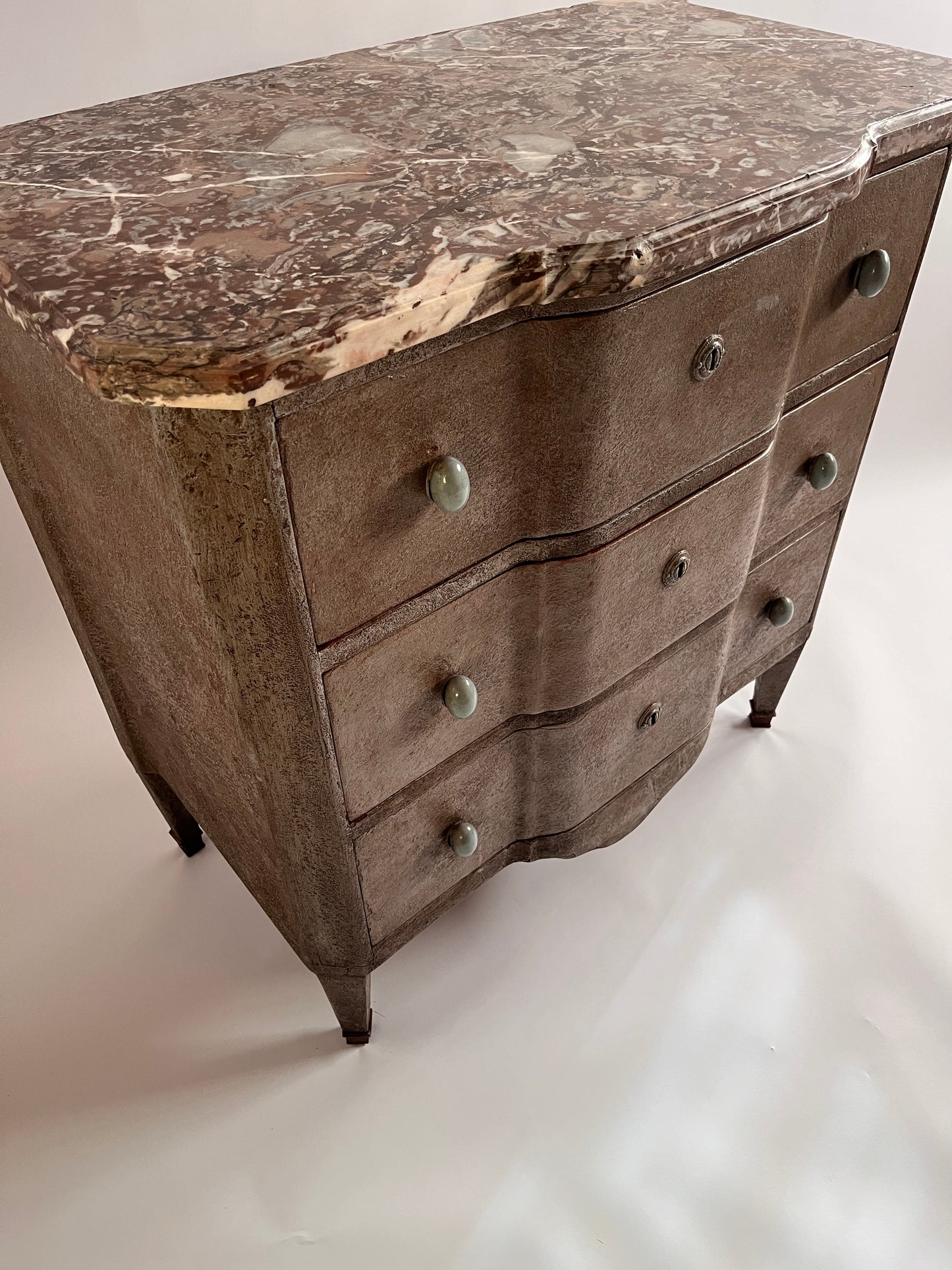 19th Century French Marble Topped Chest