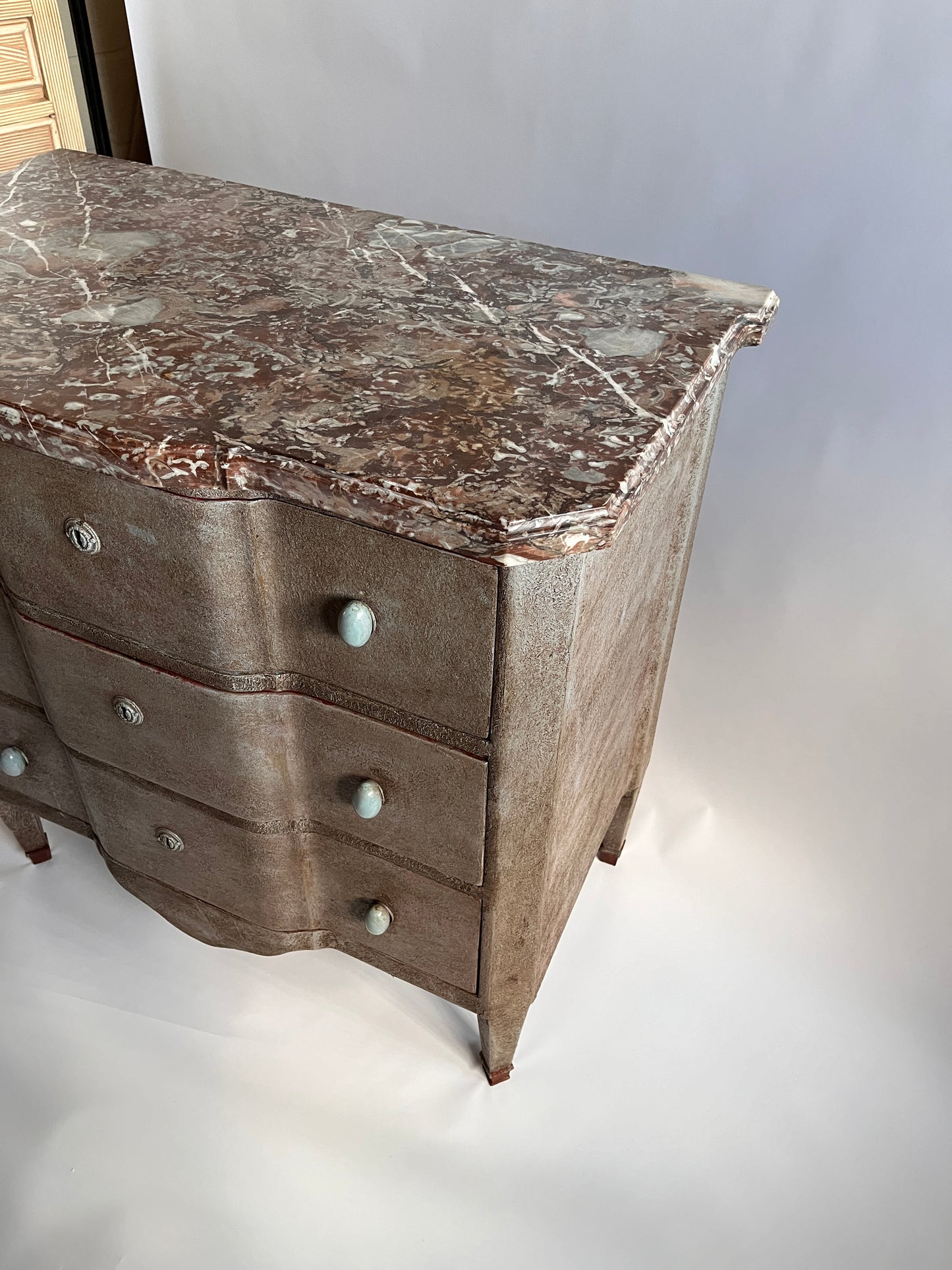 19th Century French Marble Topped Chest