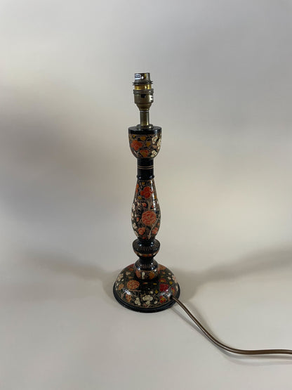 Vintage Kashmir Lacquered Lamp