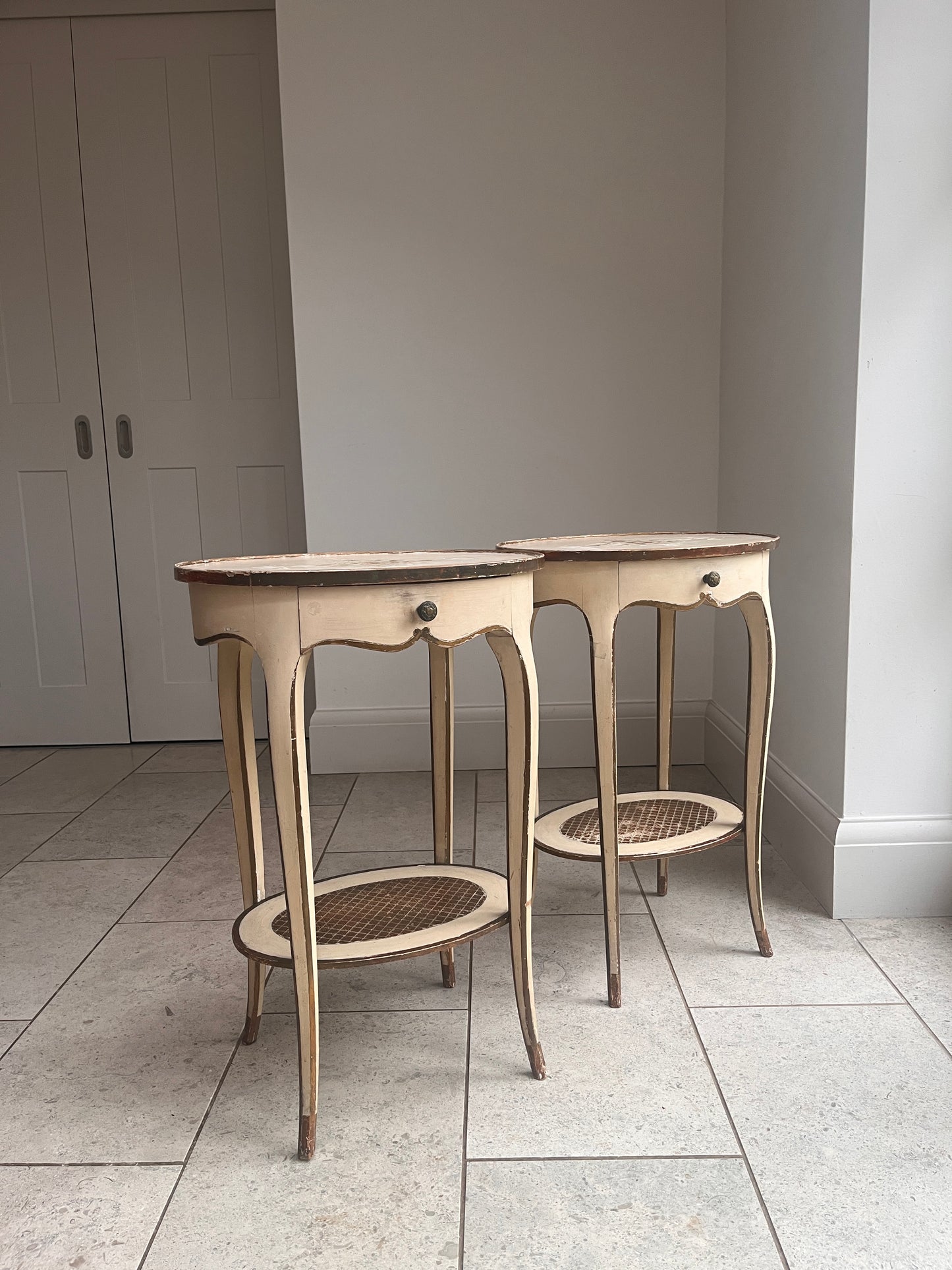 Pair of Decorative Midcentury Italian Bedside Tables