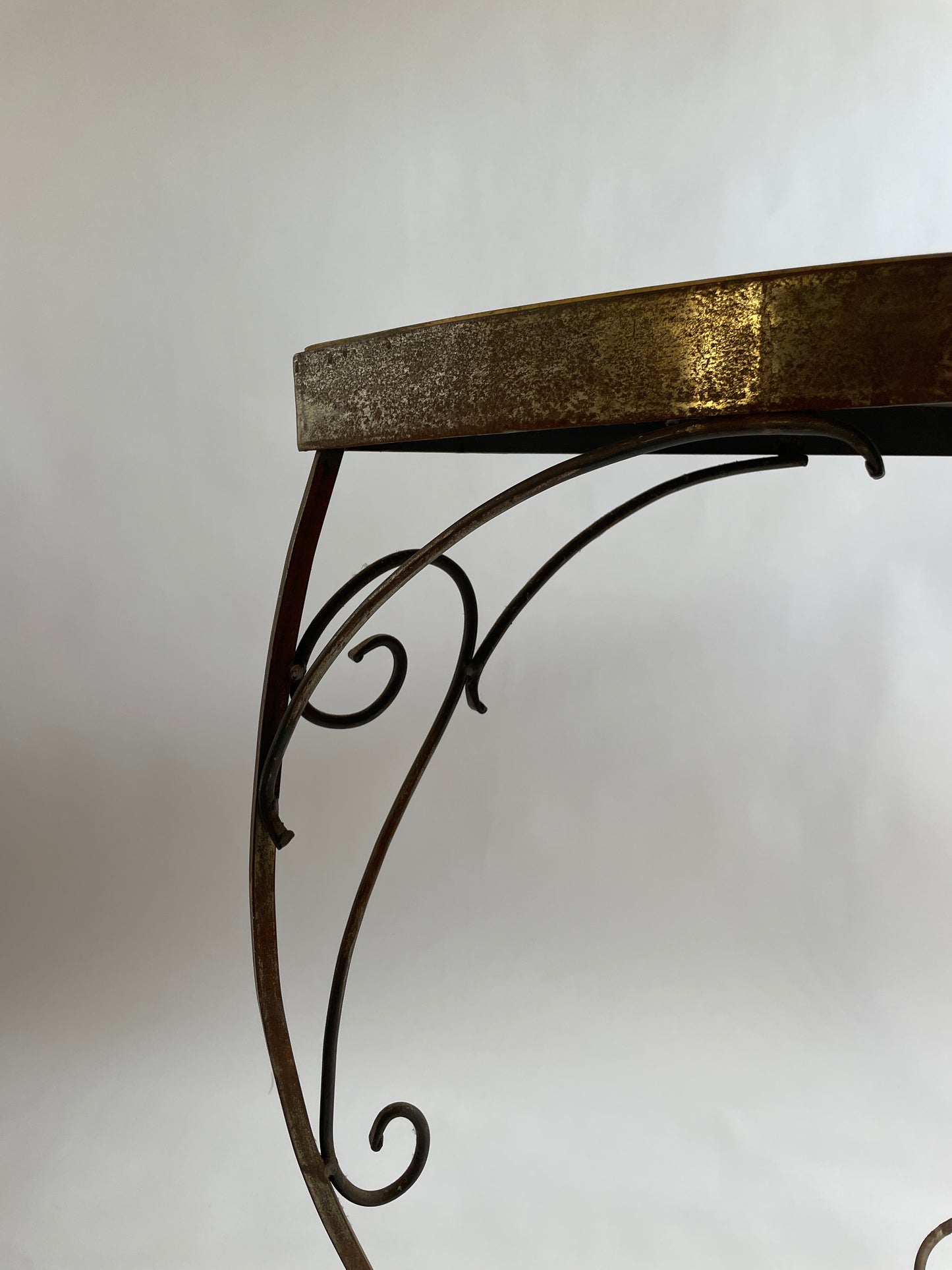 Vintage Faux Onyx Console Table