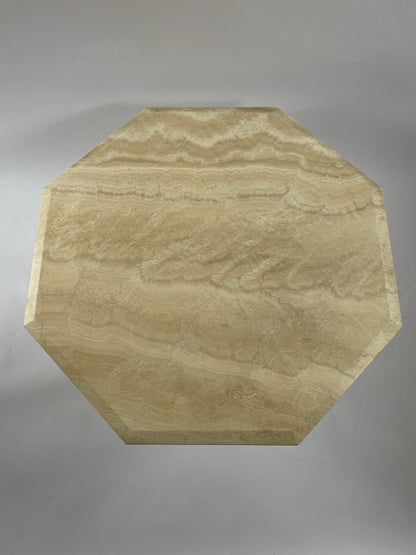 French Hexagonal Travertine Coffee table.