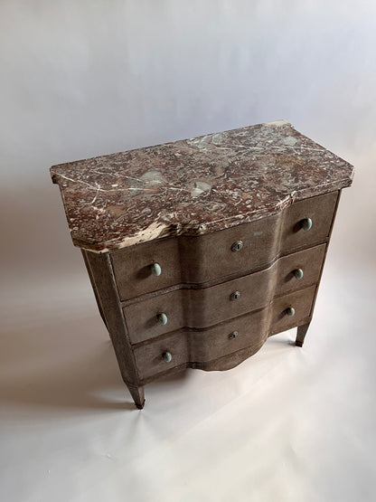 19th Century French Marble Topped Chest