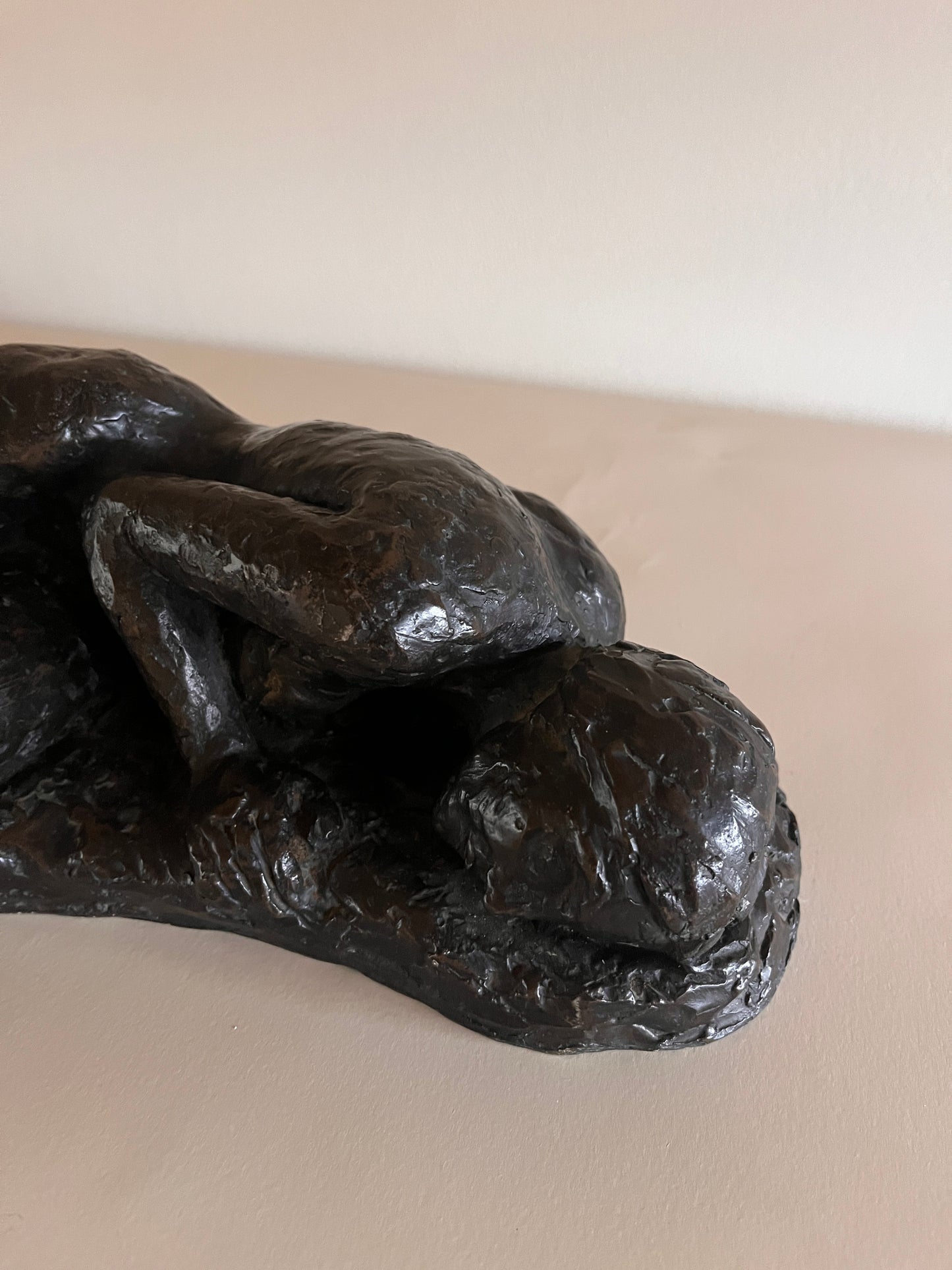 Plaster Sculpture of Resting Nude