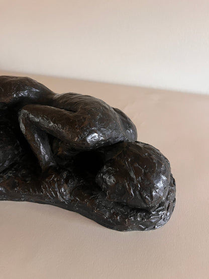 Plaster Sculpture of Resting Nude