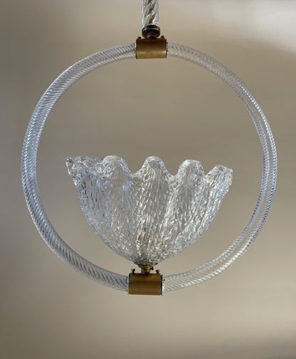 1930s Barovier and Toso Murano Pendant Light