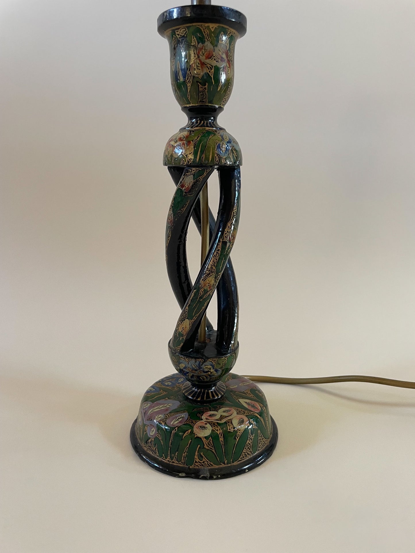 Vintage Kashmir Lacquered Lamp