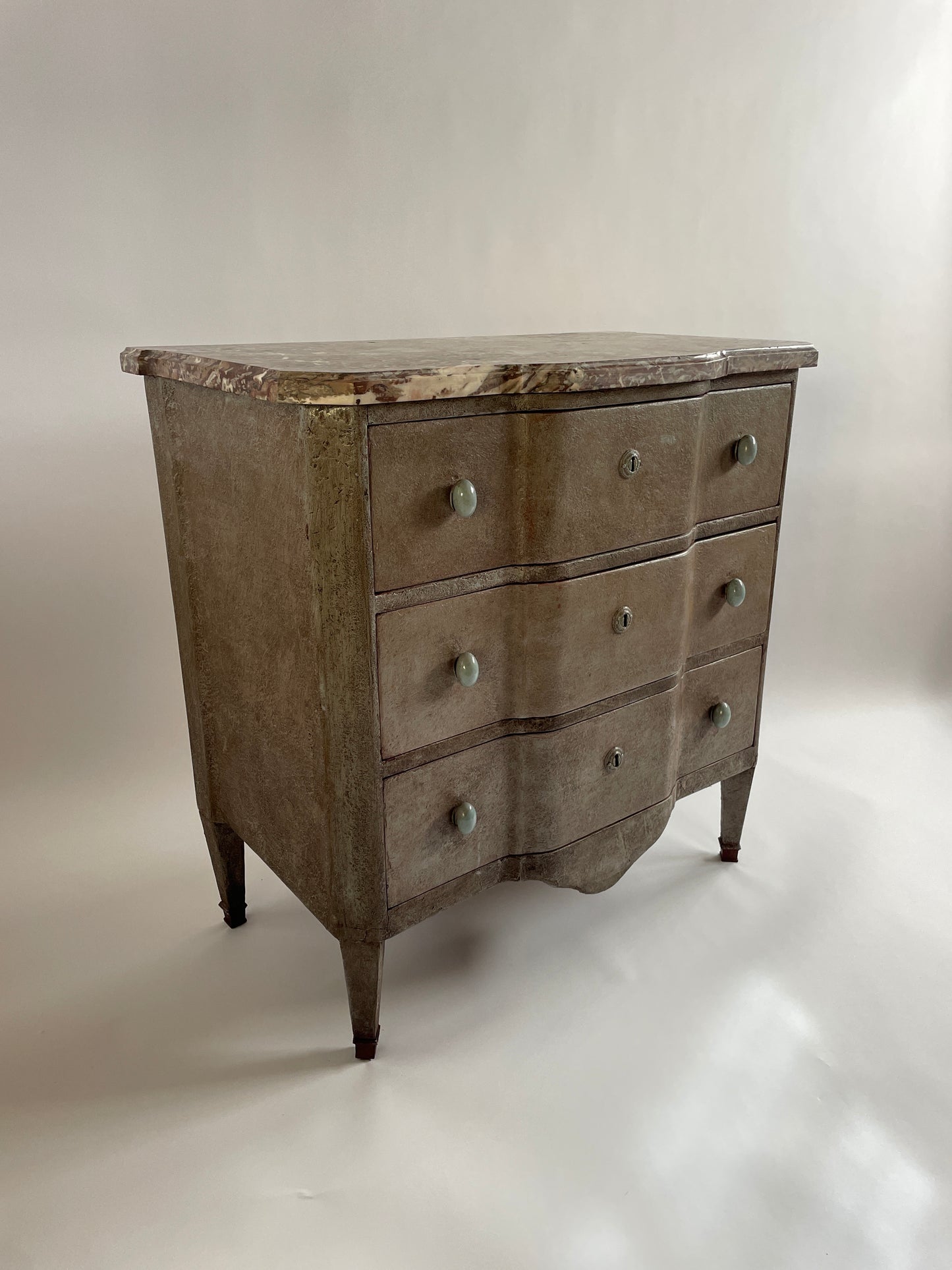 19th Century French Marble Topped Chest