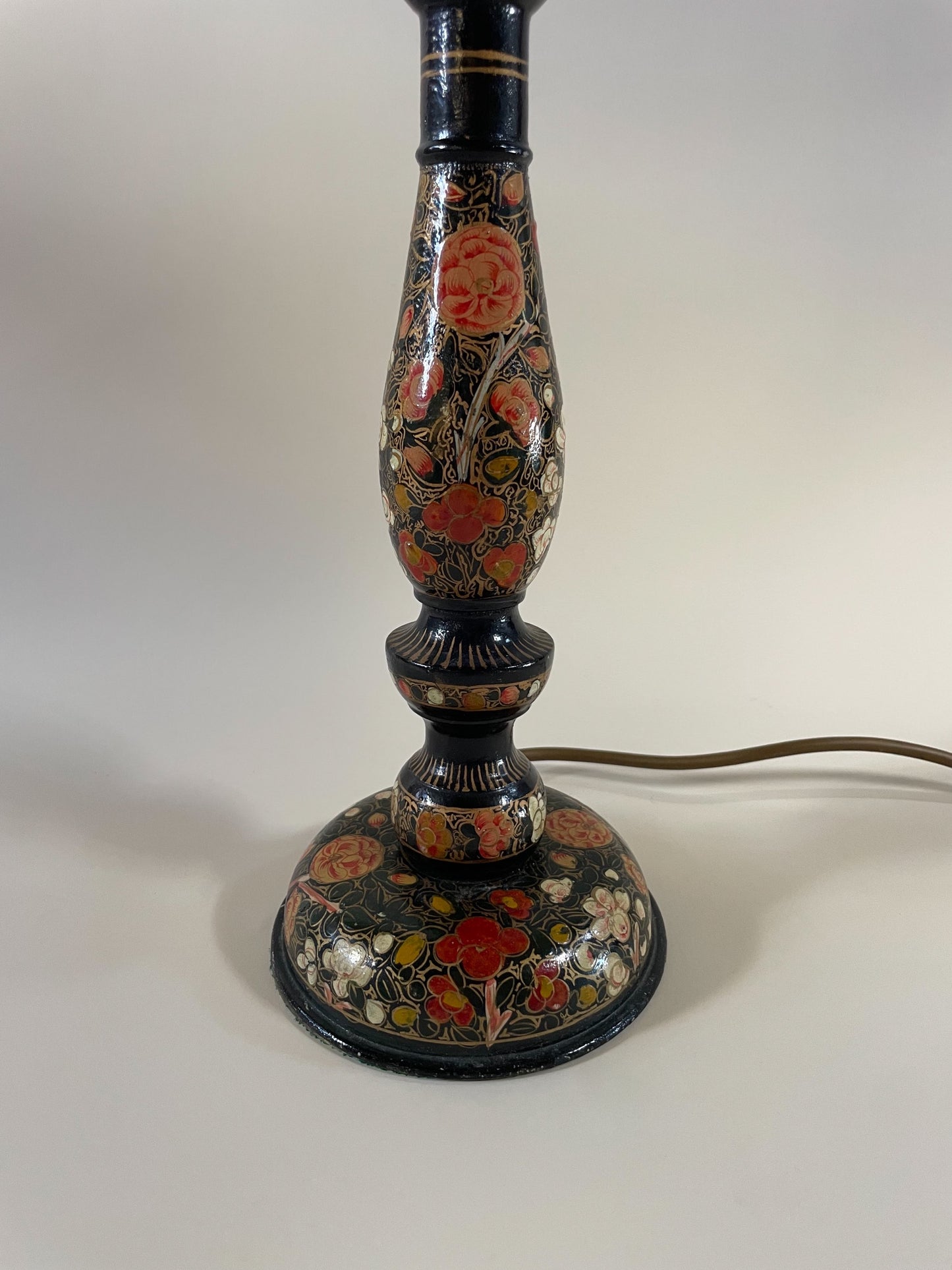 Vintage Kashmir Lacquered Lamp