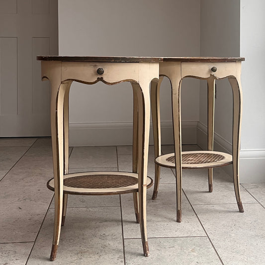 Pair of Decorative Midcentury Italian Bedside Tables