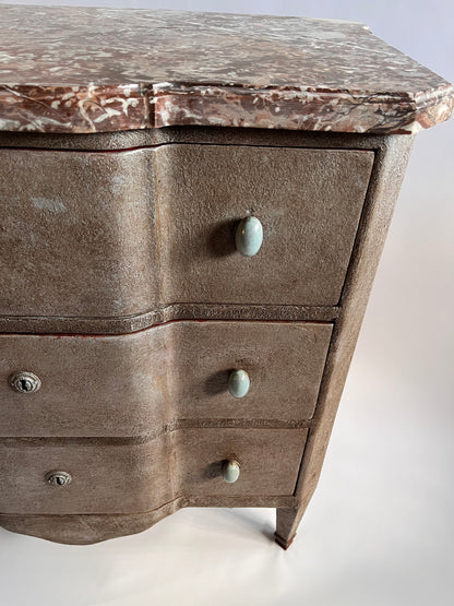 19th Century French Marble Topped Chest