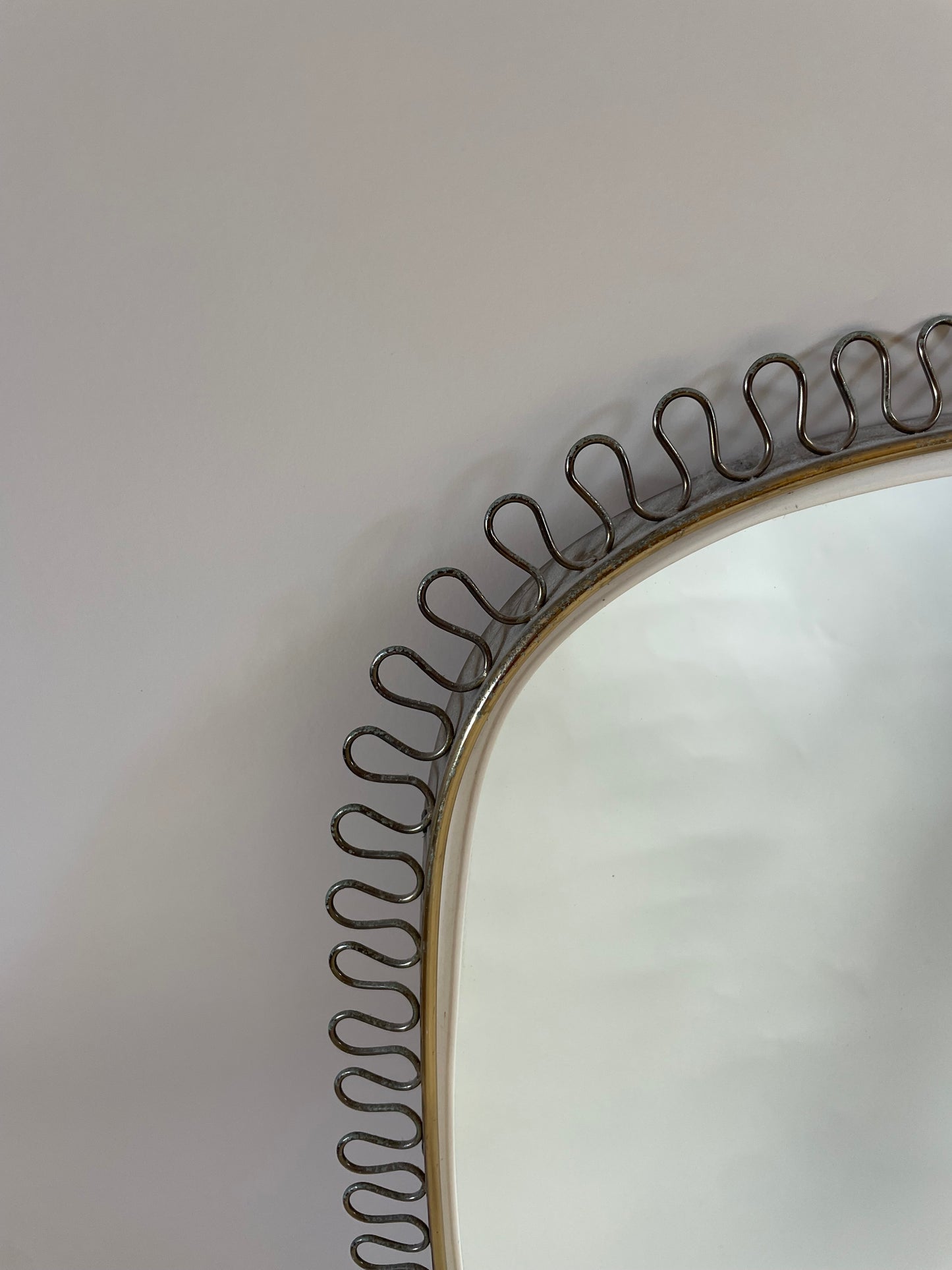 Mid-Century Brass Mirror. Joseph Frank