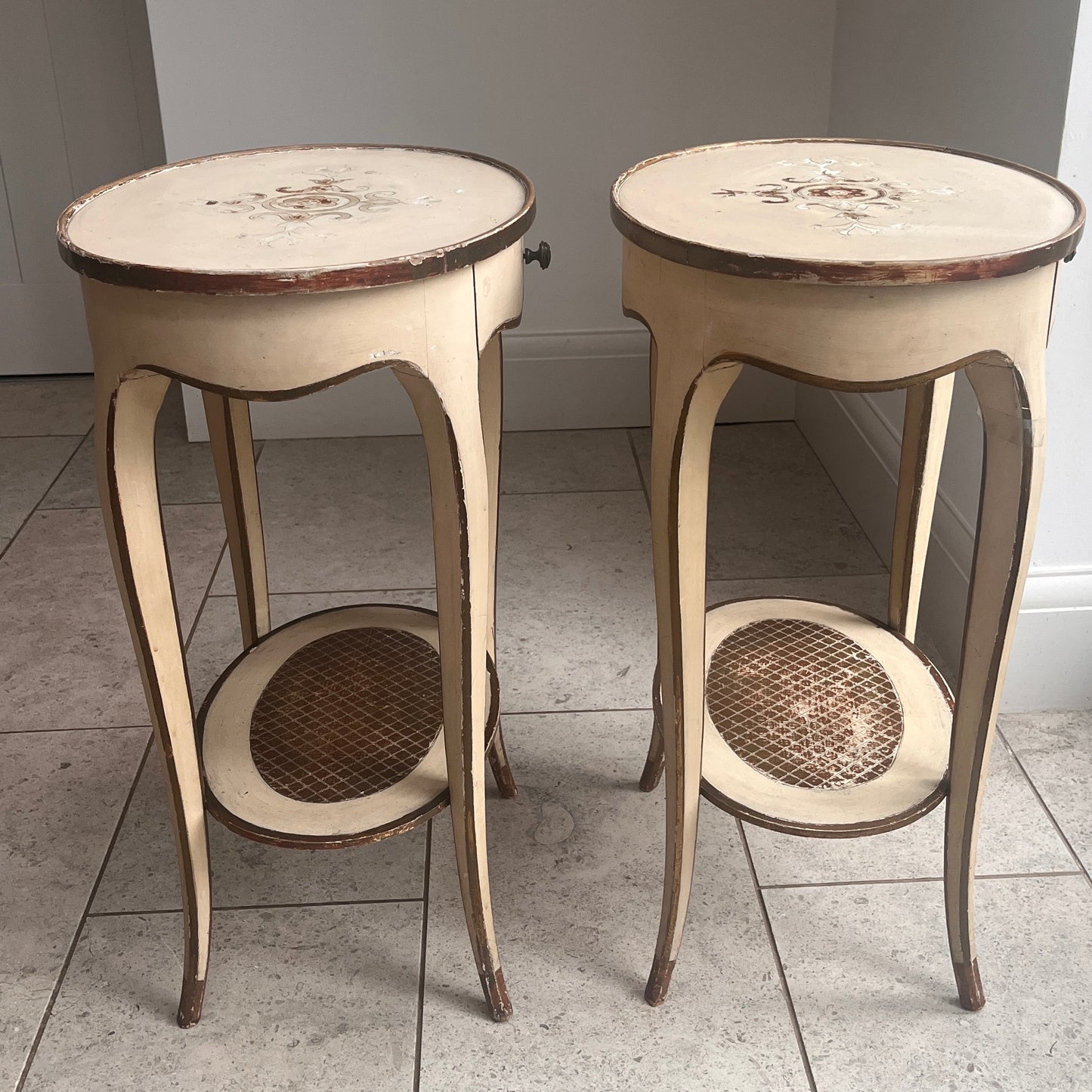 Pair of Decorative Midcentury Italian Bedside Tables