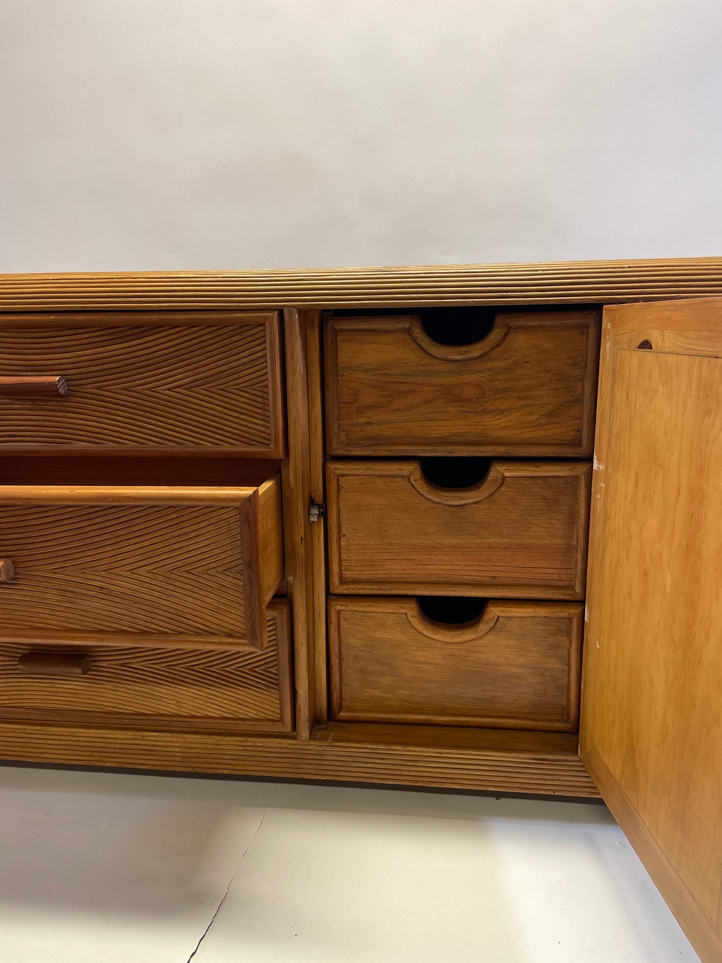 Vintage American Pencil Reed Sideboard.