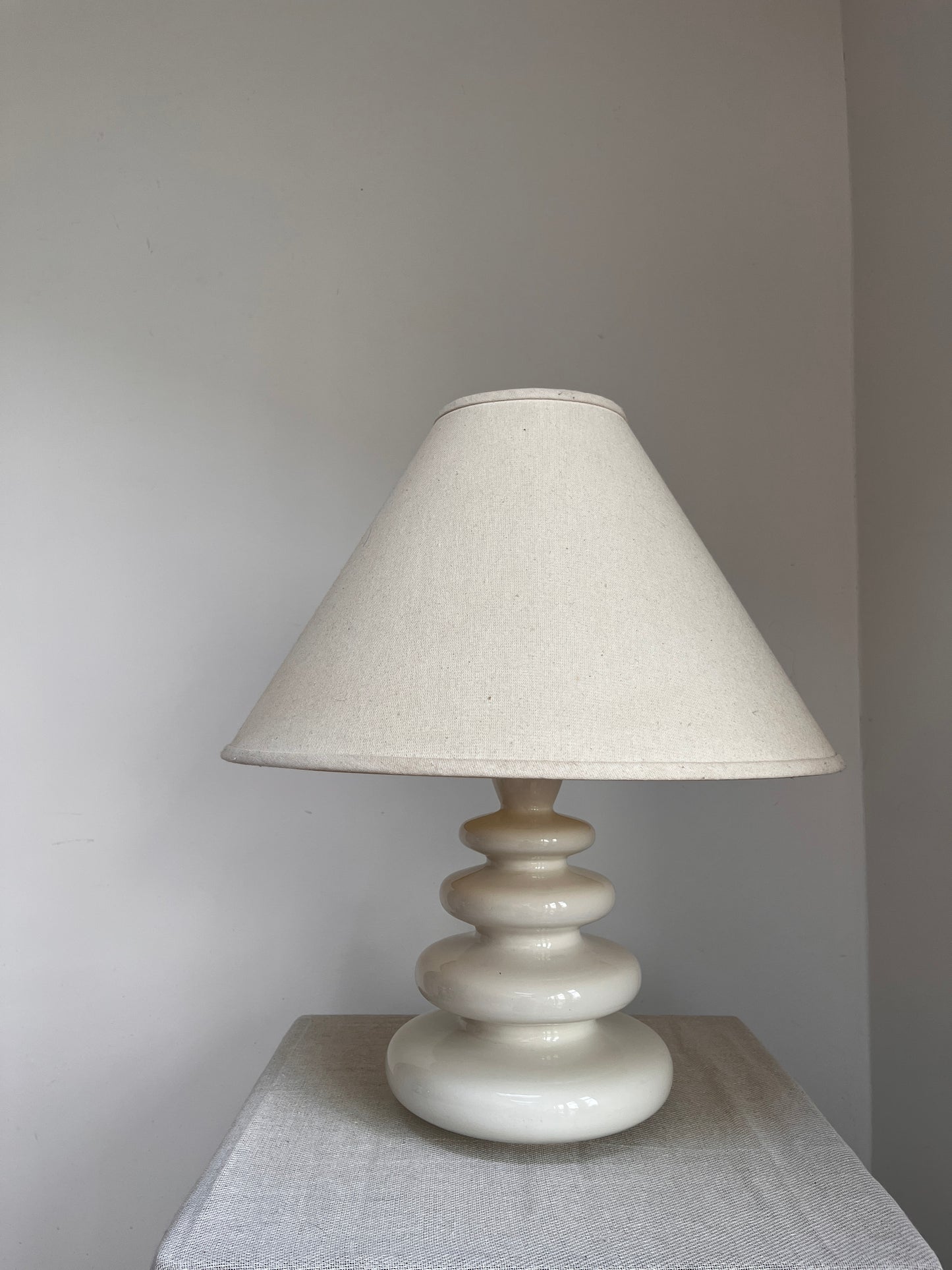 Mid Century Ceramic Lamp and Shade