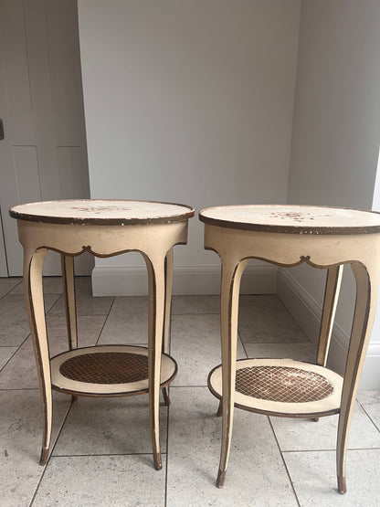 Pair of Decorative Midcentury Italian Bedside Tables