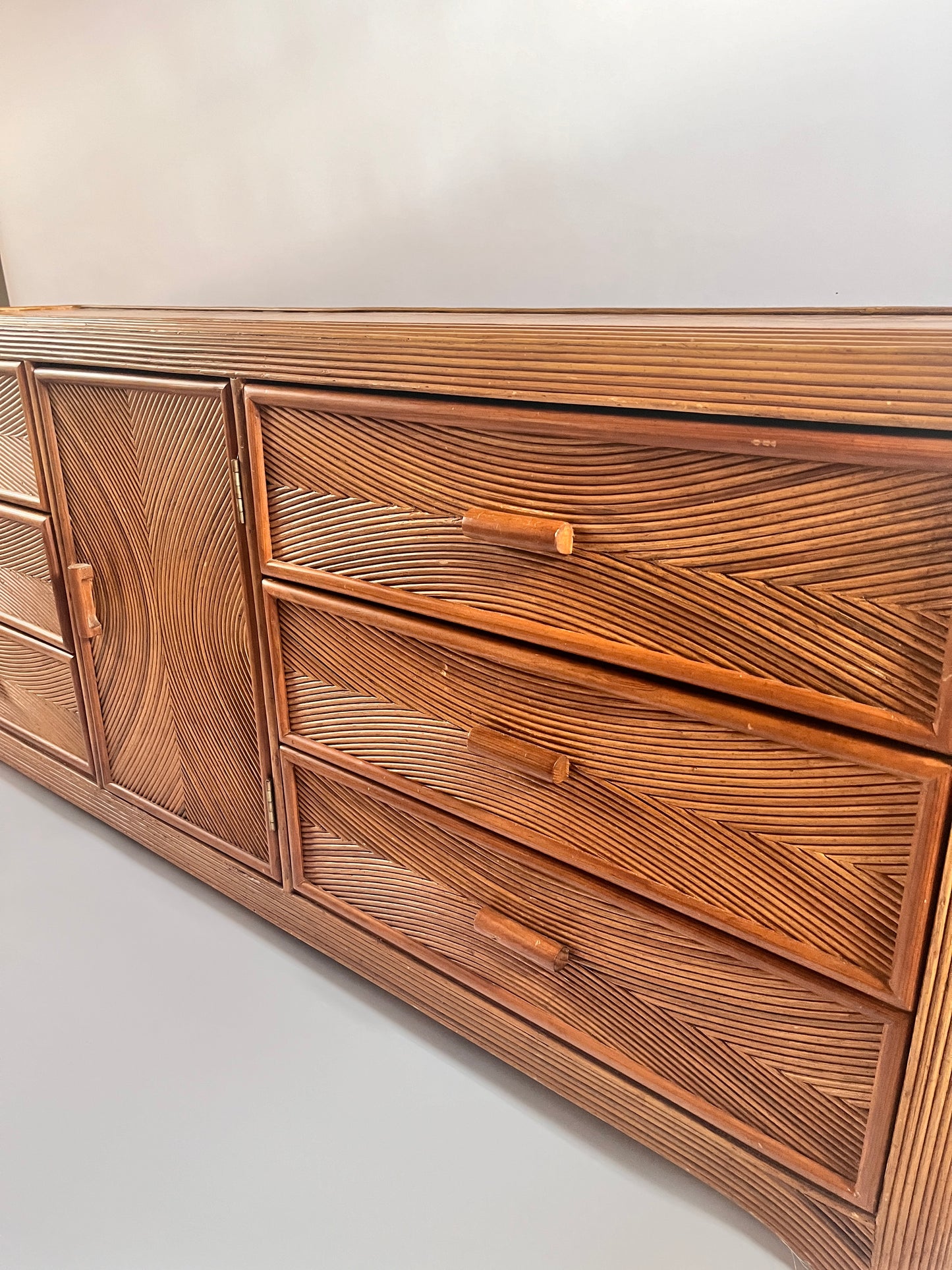 Vintage American Pencil Reed Sideboard.