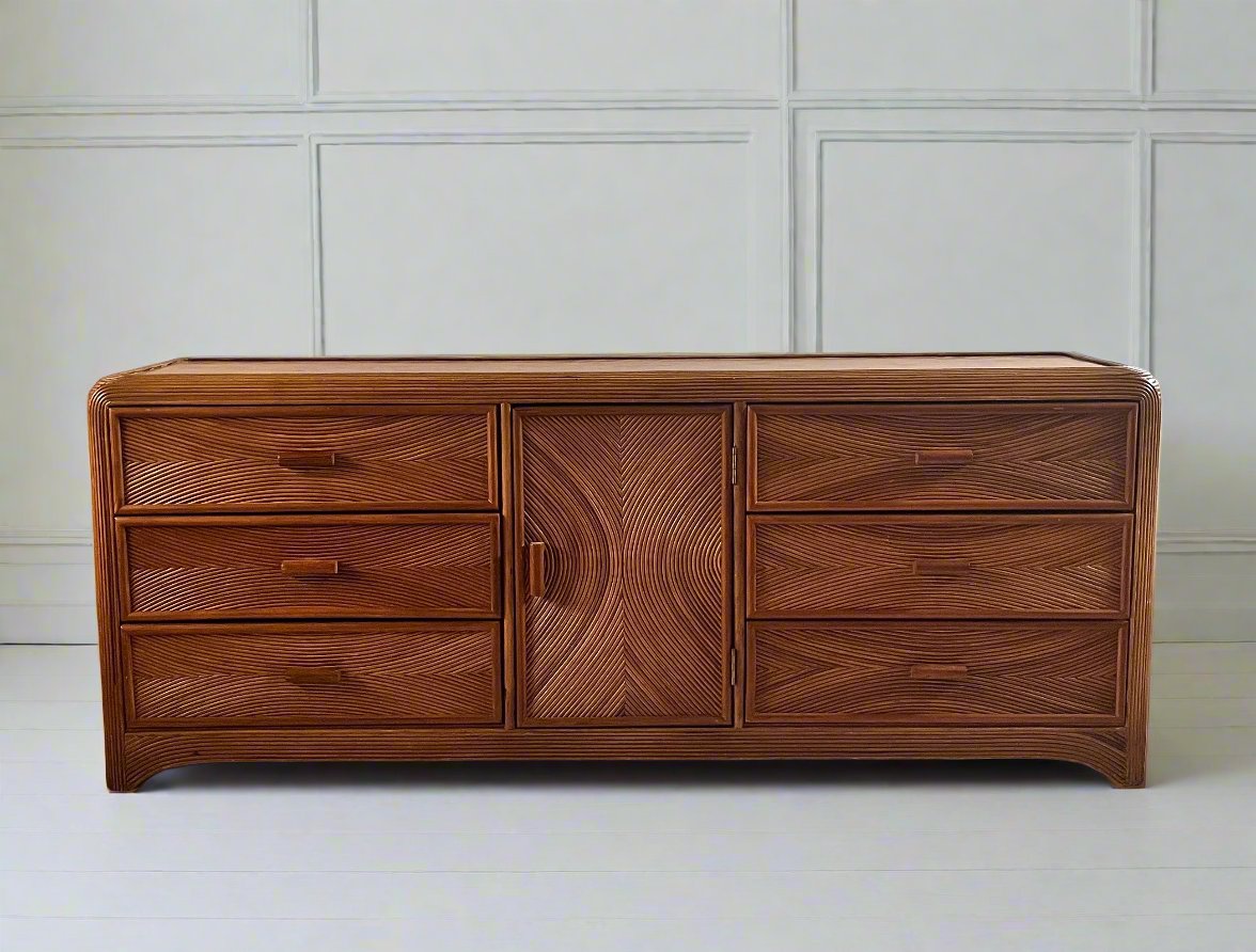 Vintage American Pencil Reed Sideboard.