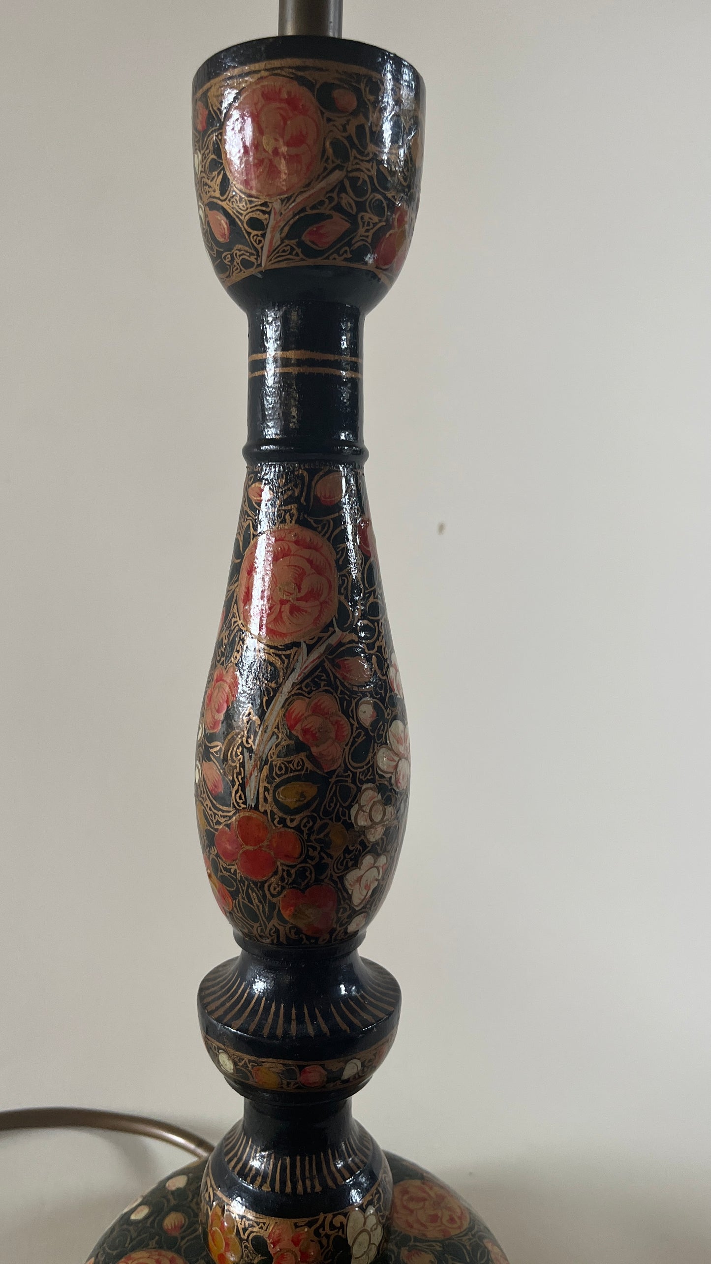 Vintage Kashmir Lacquered Lamp