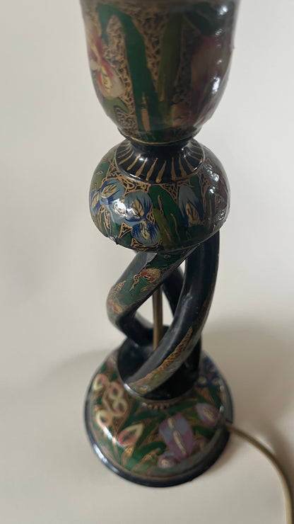 Vintage Kashmir Lacquered Lamp