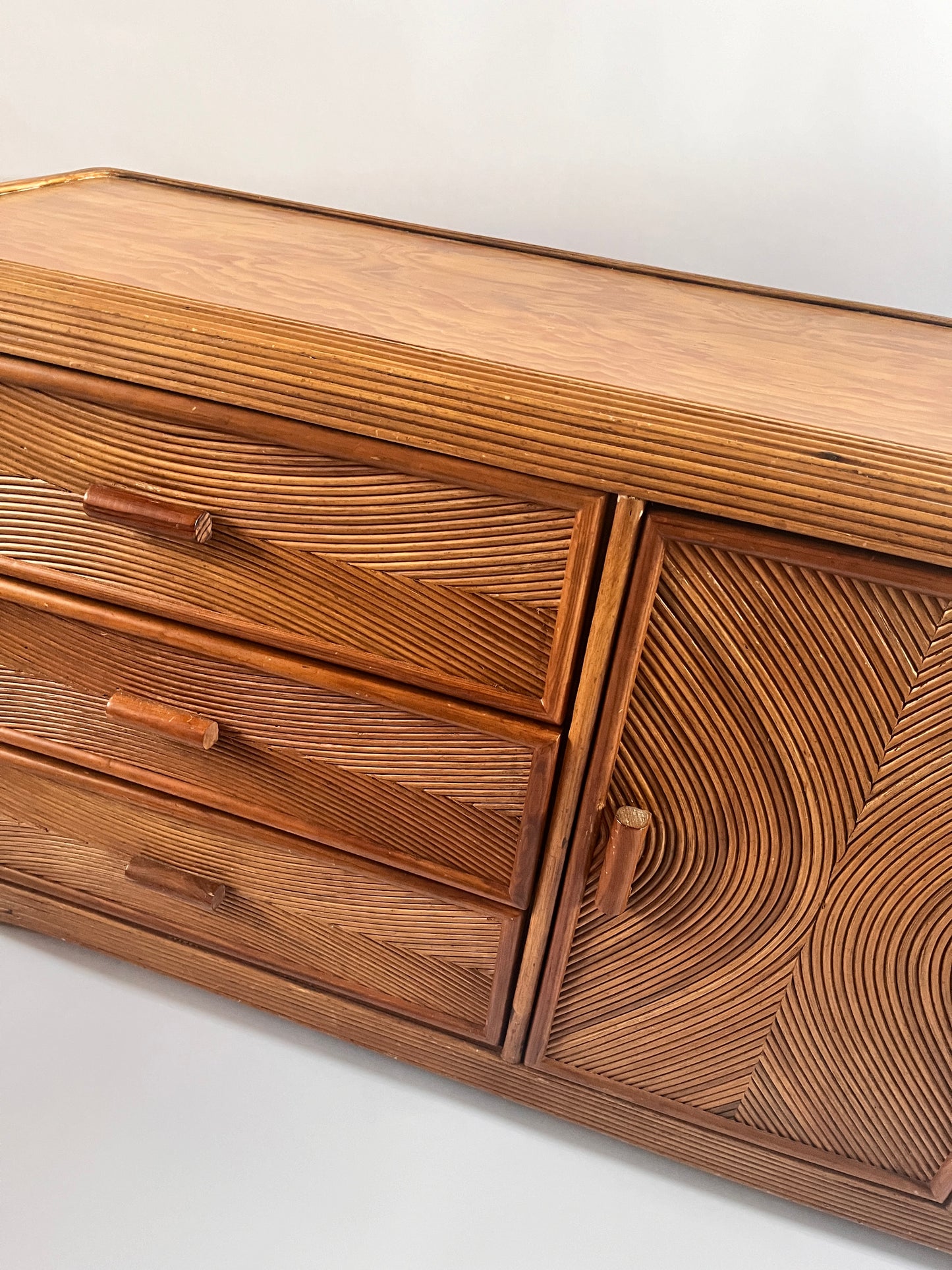 Vintage American Pencil Reed Sideboard.