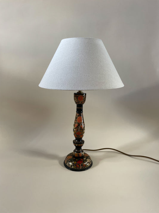 Vintage Kashmir Lacquered Lamp