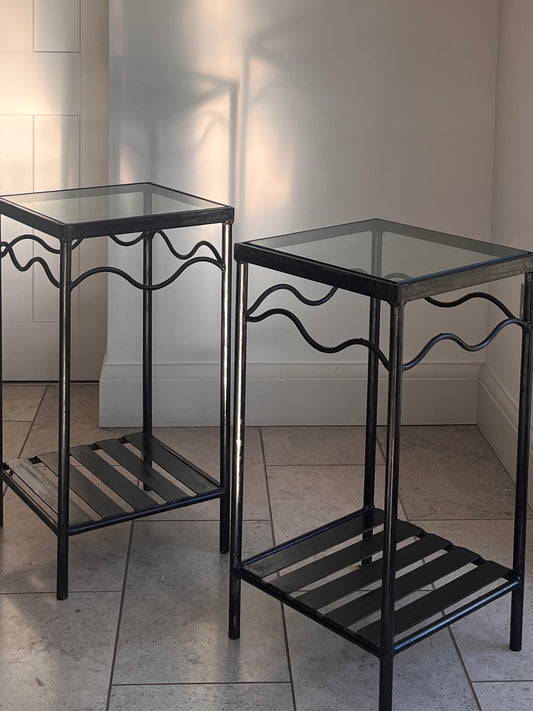 wavy metal iron tables