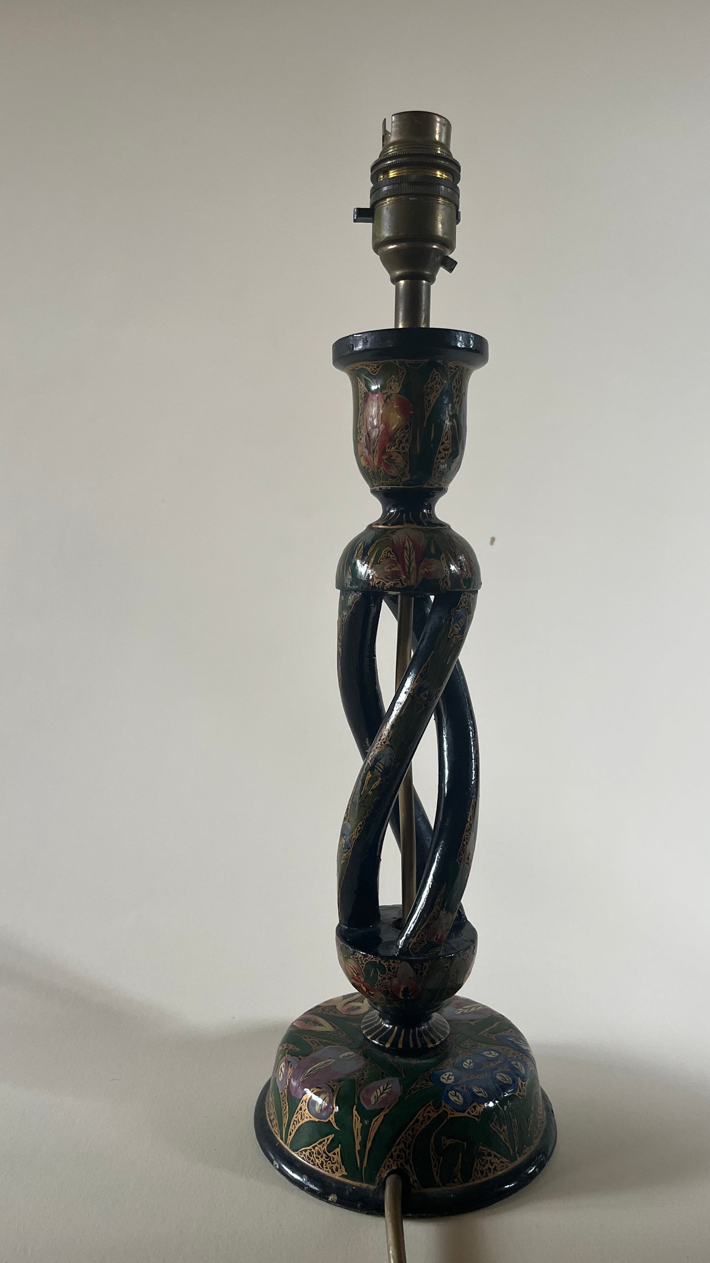 Vintage Kashmir Lacquered Lamp