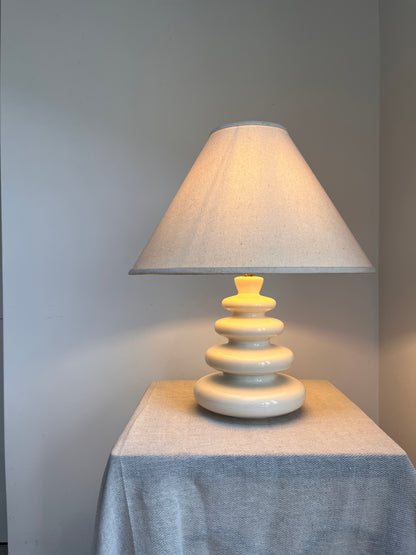 Mid Century Ceramic Lamp and Shade