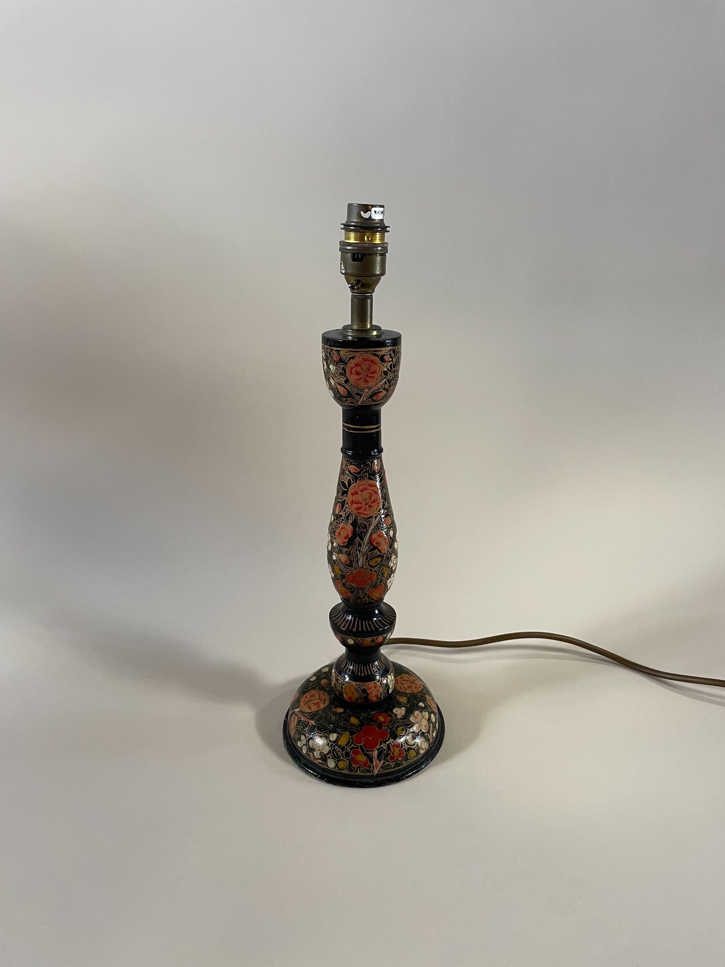 Vintage Kashmir Lacquered Lamp