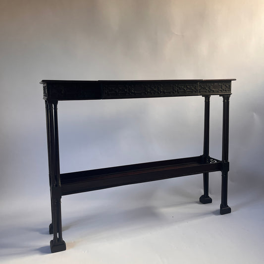 Compact 19th Century Hand-Carved Chinese Console Table