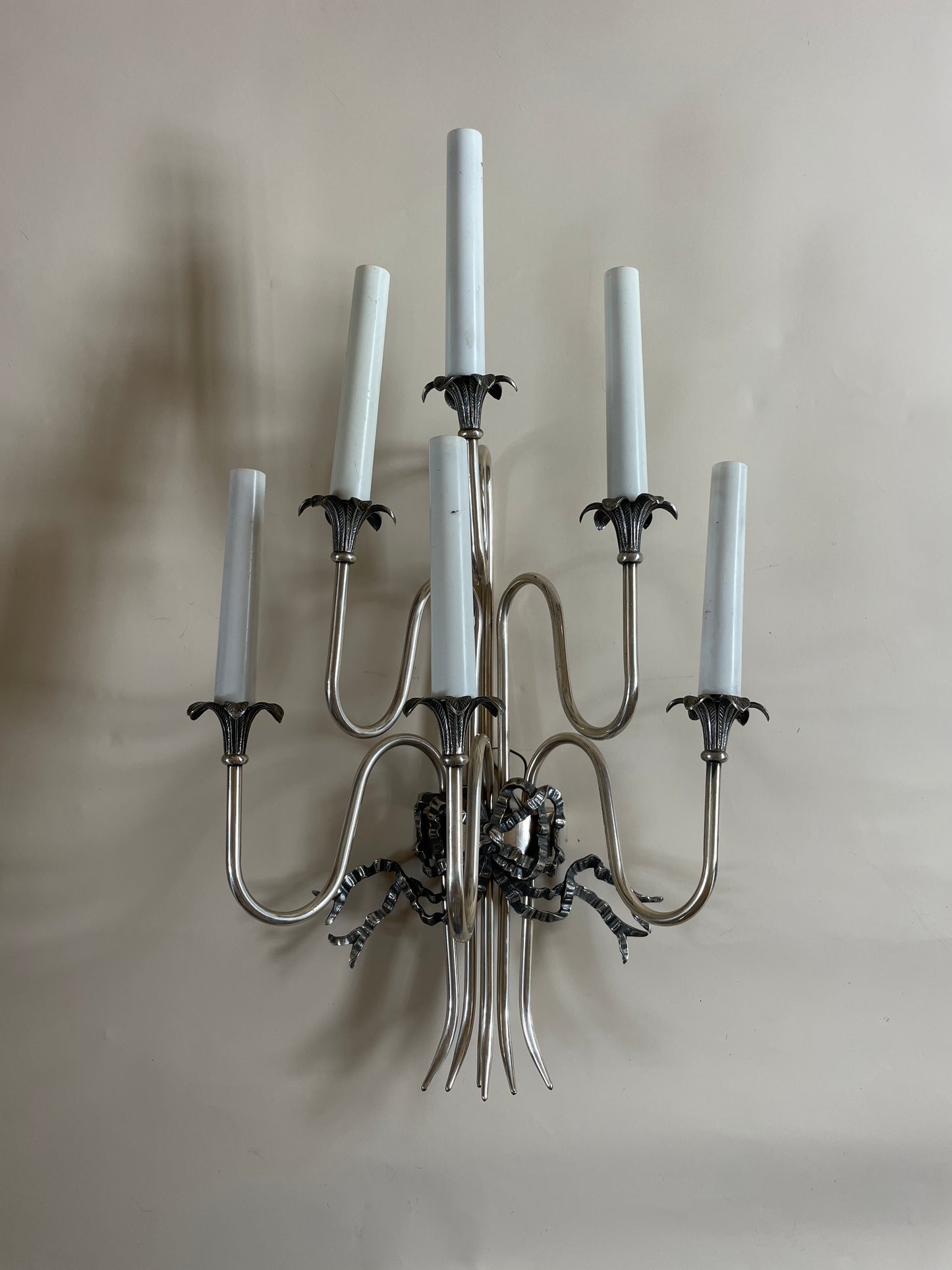 Large Metallic Mid-Century Spanish Wall Light