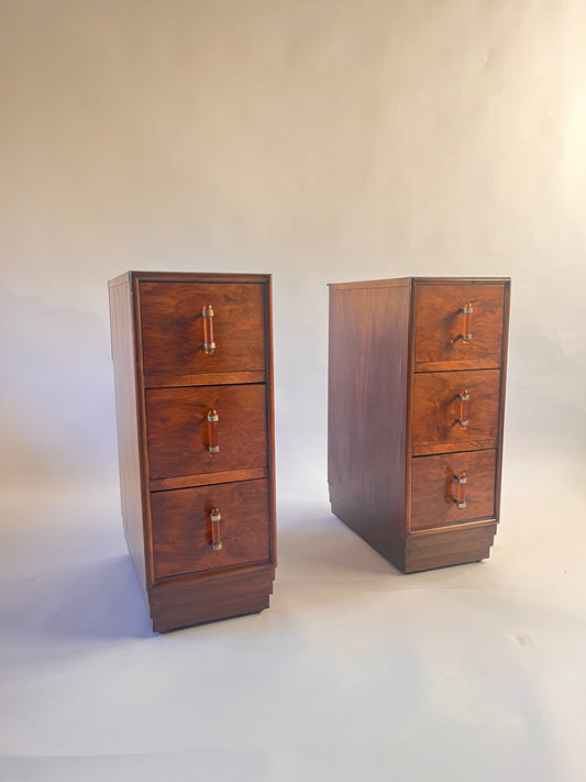 Art Deco Burr Bedside Tables