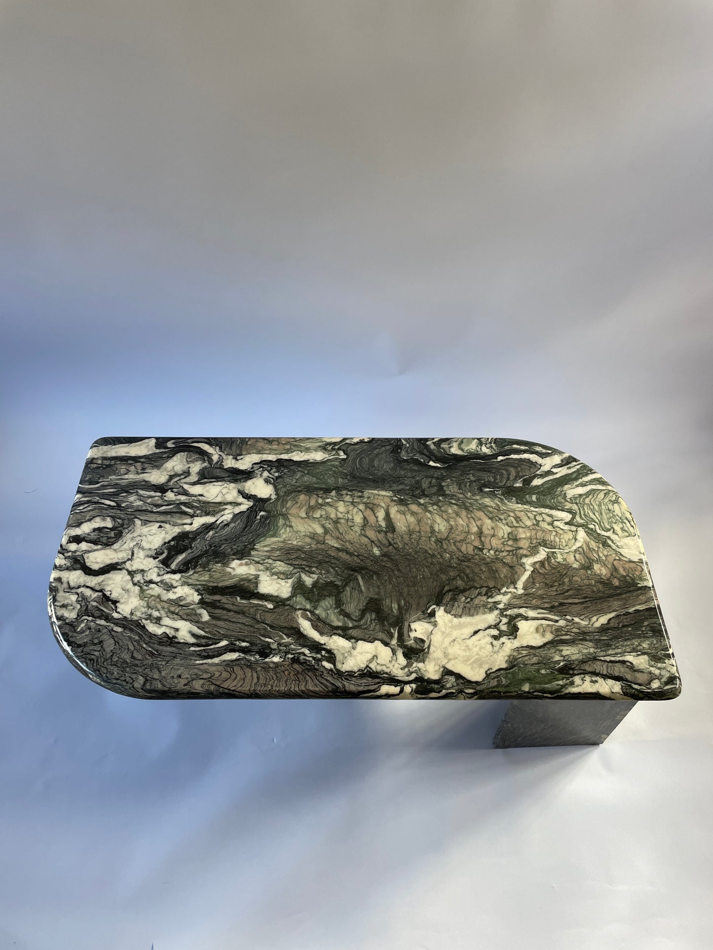 vintage green marble coffee table