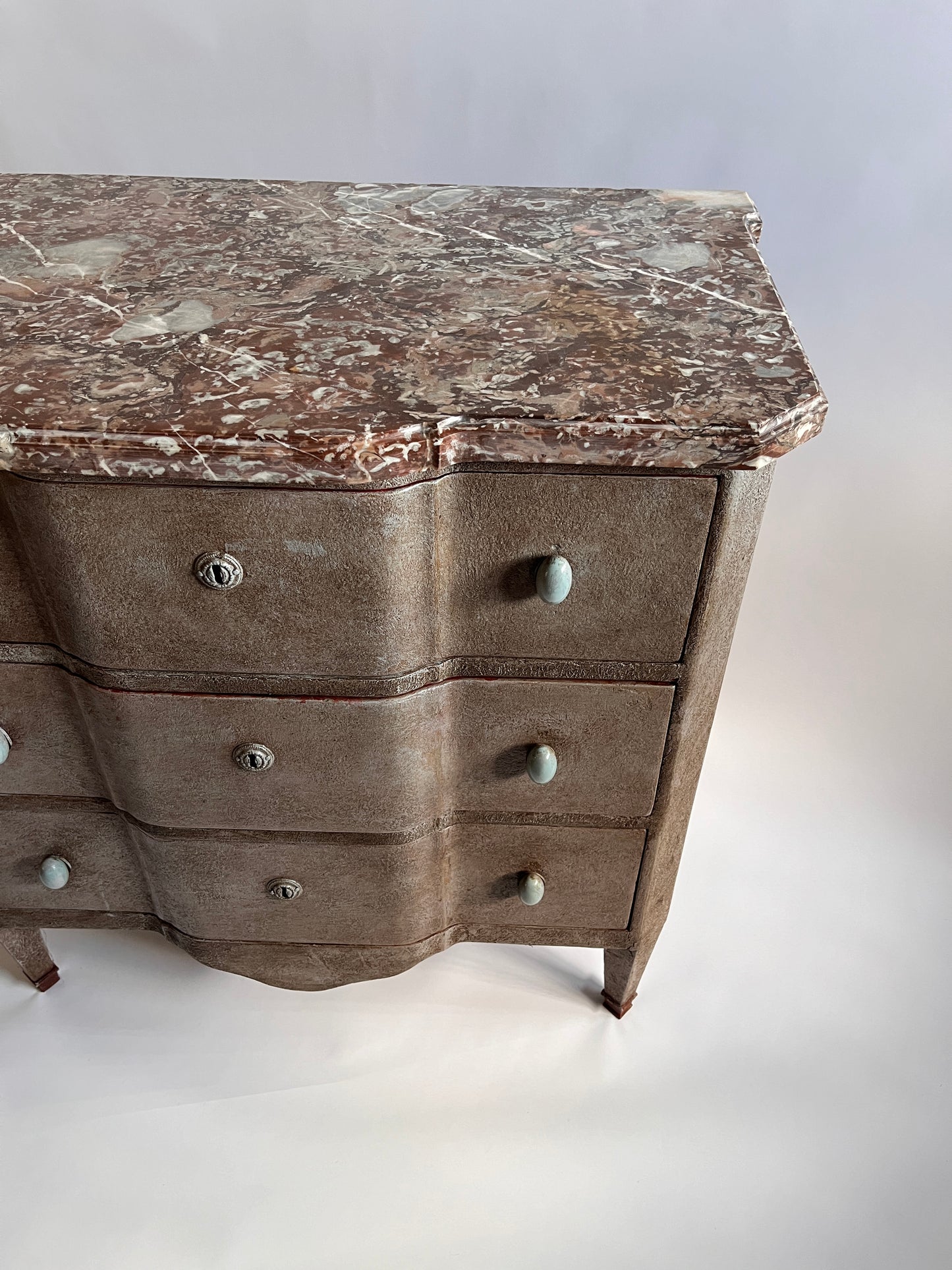 19th Century French Marble Topped Chest