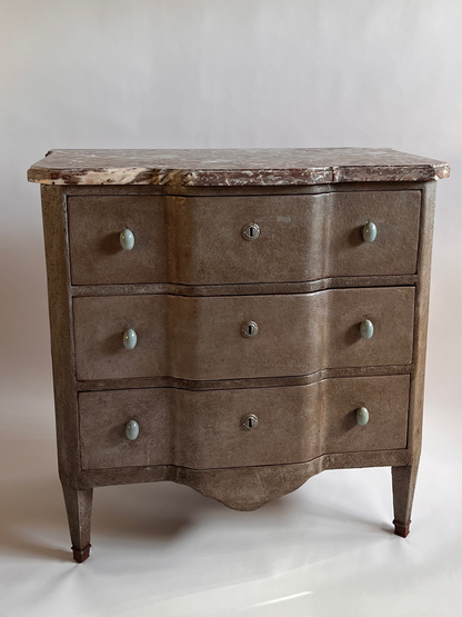 19th Century French Marble Topped Chest