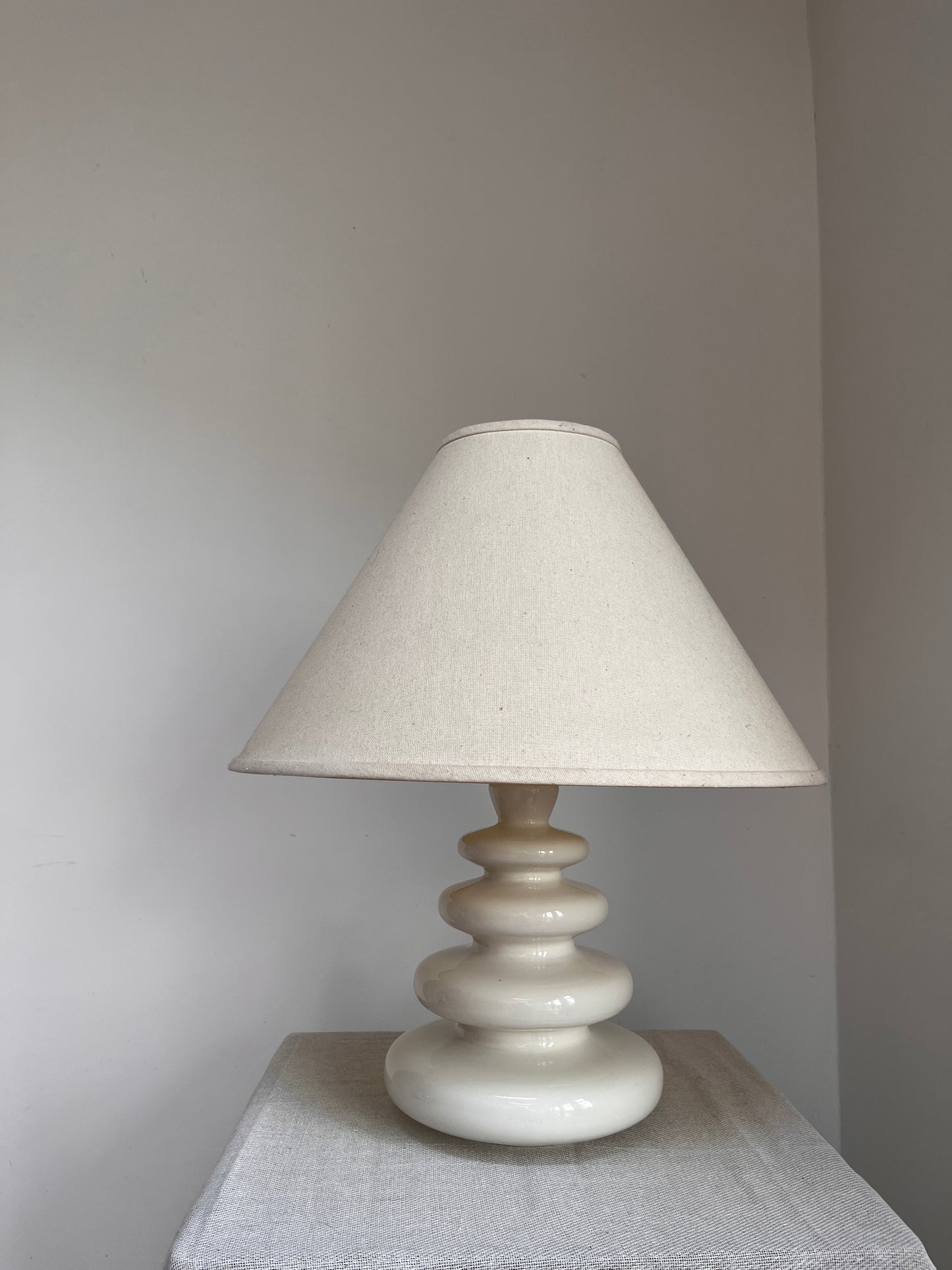 Mid Century Ceramic Lamp and Shade