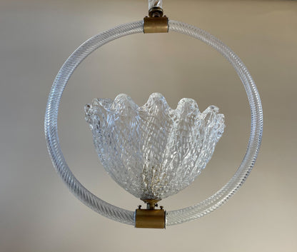 1930s Barovier and Toso Murano Pendant Light