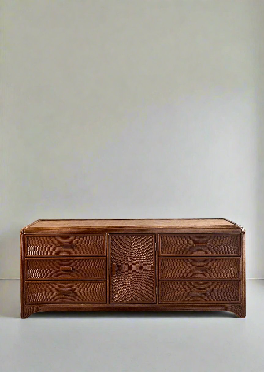 Vintage American Pencil Reed Sideboard.