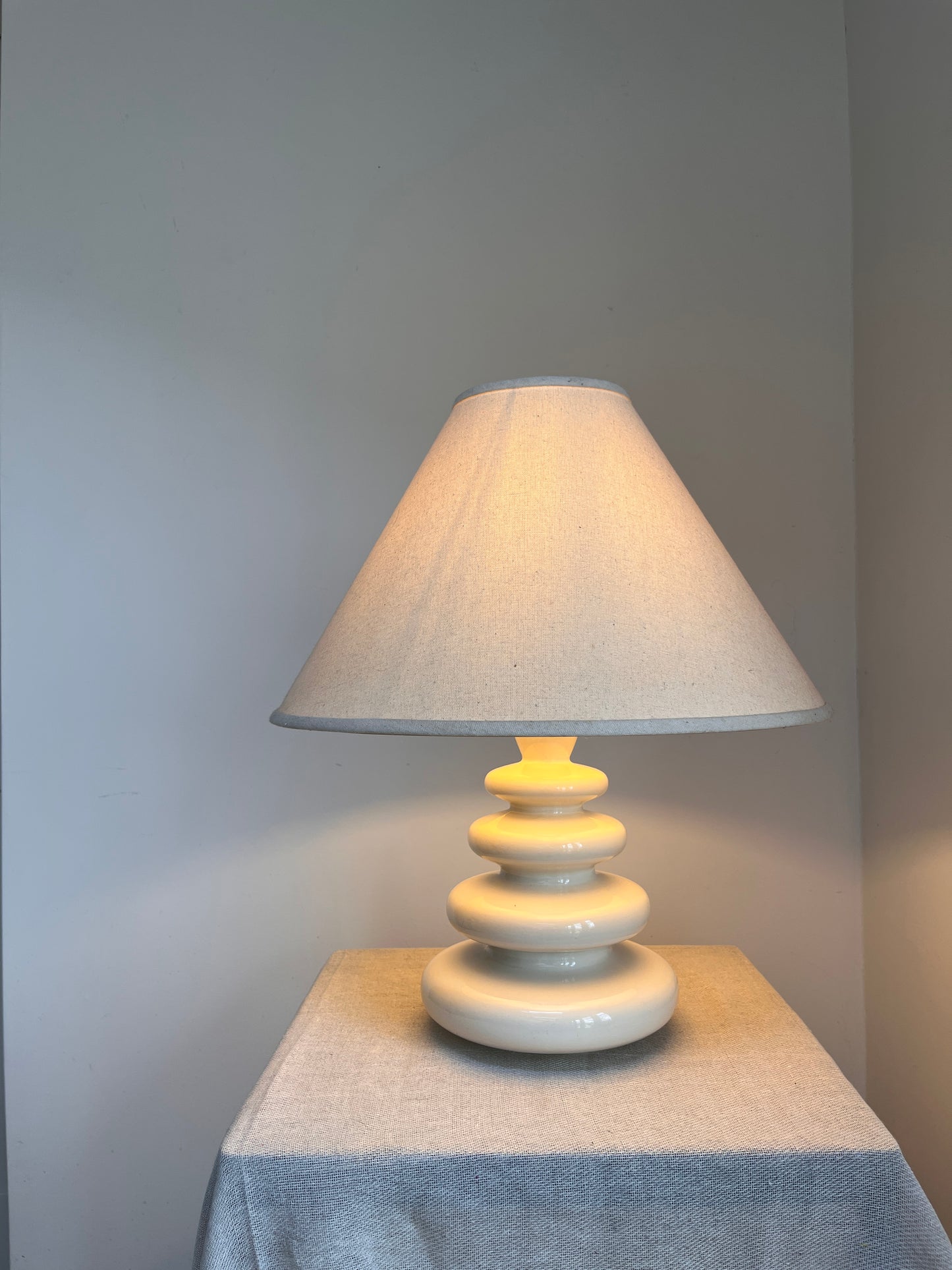 Mid Century Ceramic Lamp and Shade