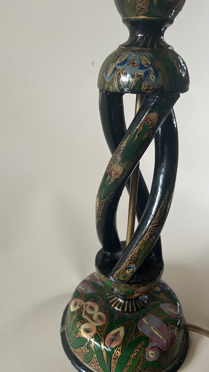 Vintage Kashmir Lacquered Lamp