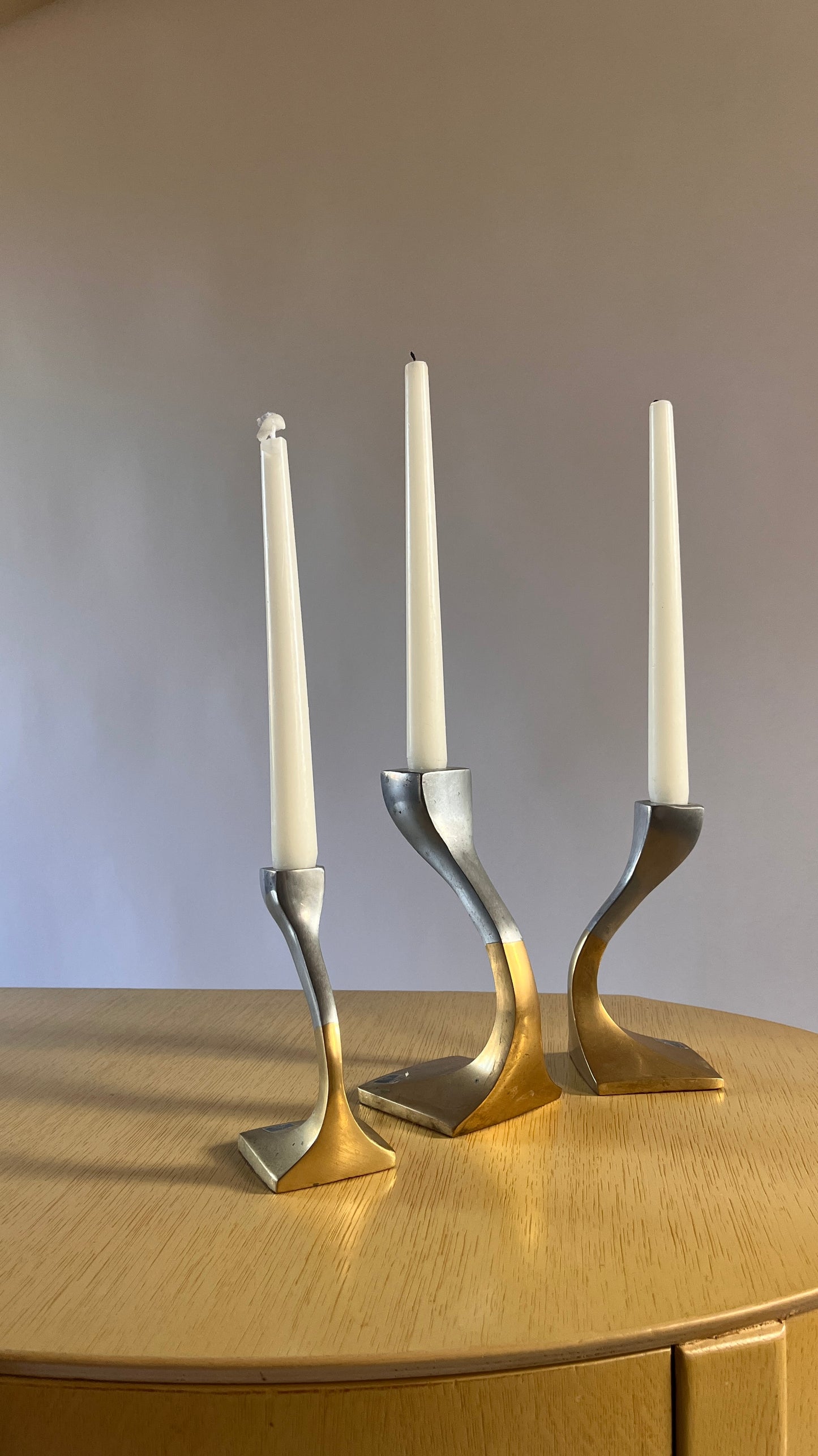 Trio of Mid-Century Alfonso Marquez Candleholders