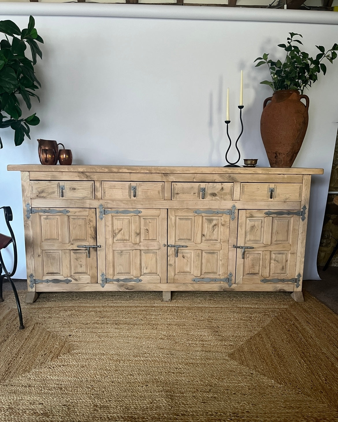 Antique Limed Oak Sideboard