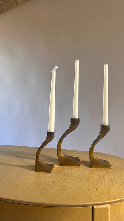 Trio of Mid-Century Alfonso Marquez Candleholders