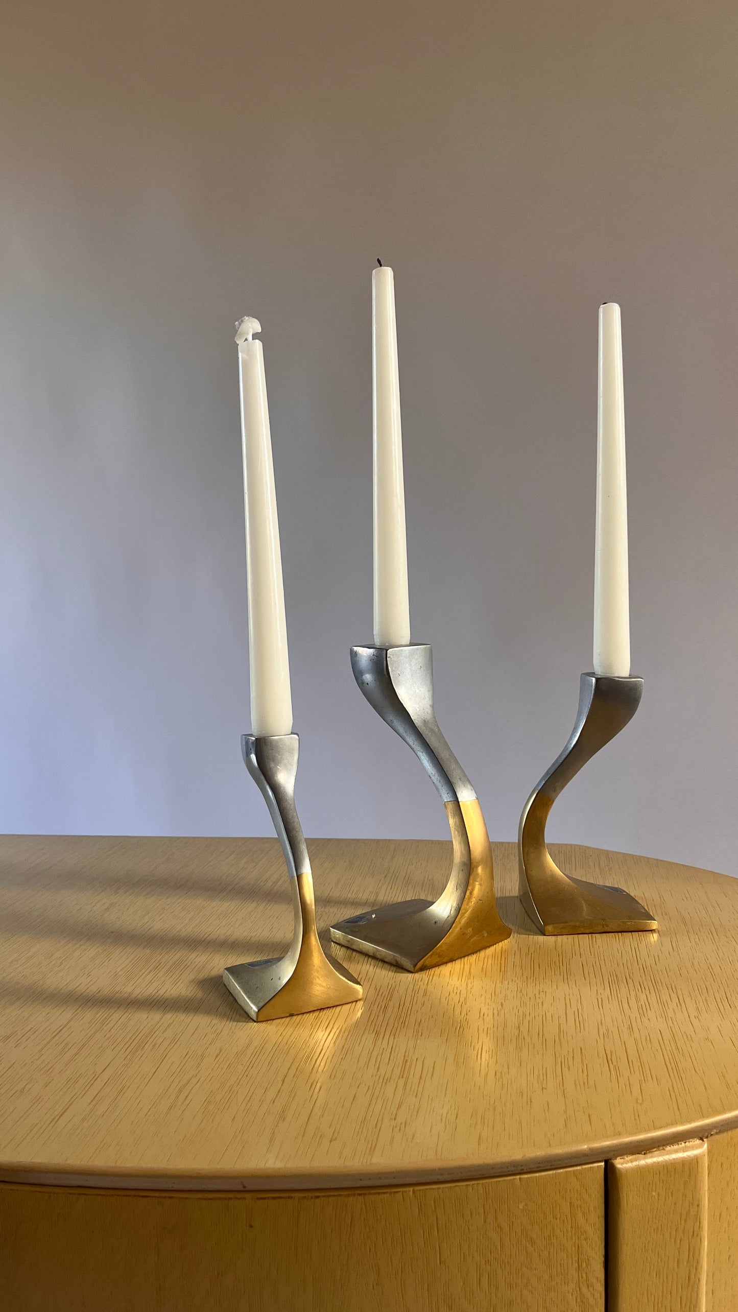 Trio of Mid-Century Alfonso Marquez Candleholders