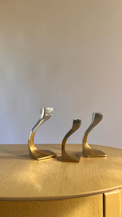 Trio of Mid-Century Alfonso Marquez Candleholders